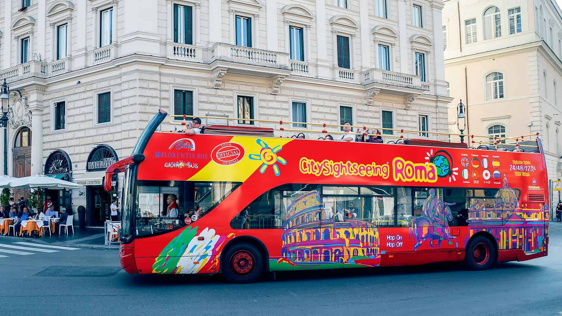 tour bus in rome