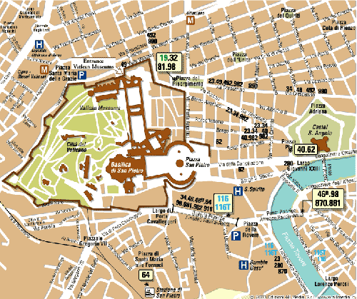 Map of Vatican City - rome.info